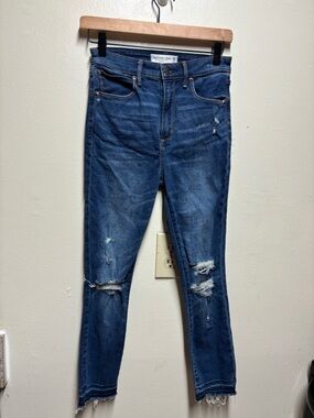 Abercrombie fitch super skinny ankle high rise Jean women's 2 26w 24L